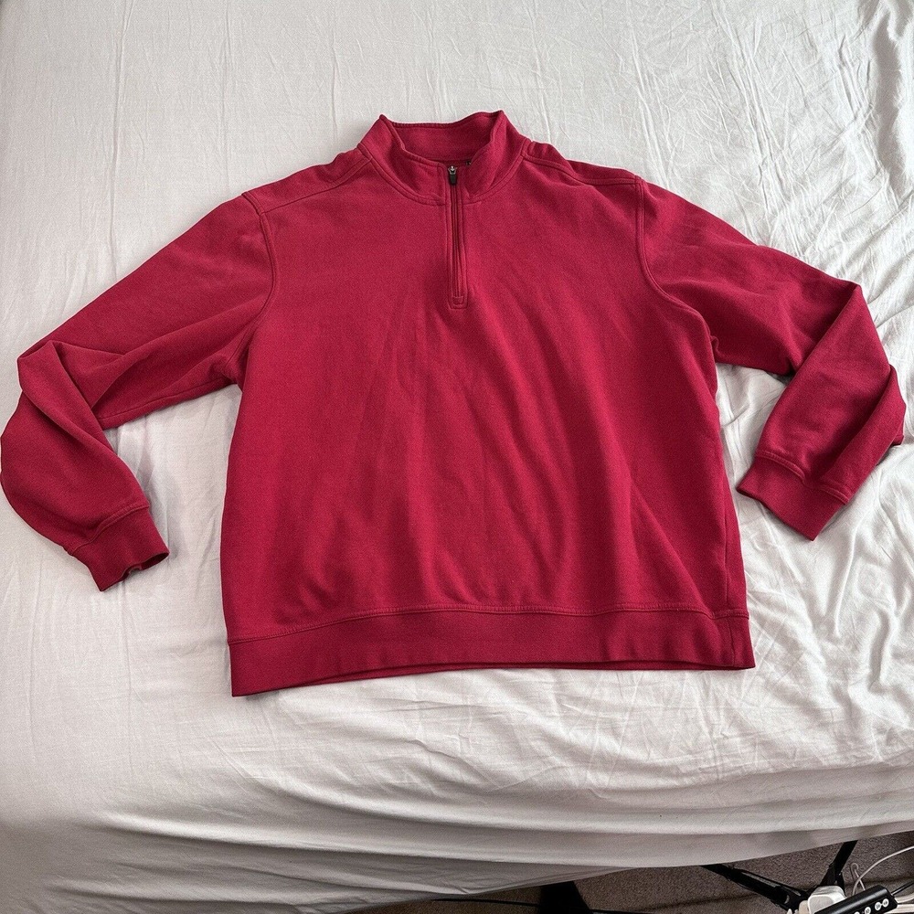 Ping 1/4 Zip Sweatshirt Pullover Size XL Red Fleece